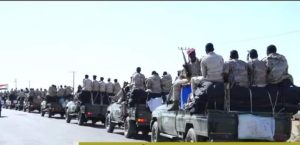 متحرك درع السلام يصل النهود لحفظ الامن وفرض هيبة الدولة